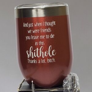 Tumbler Stainless Steel Tea Coffee Cup 12oz. BPA Free